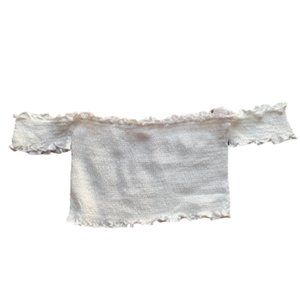 PacSun White Smocked Bandeau